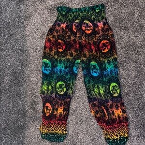 Harem pants neon rainbow color kids Large boho hippie